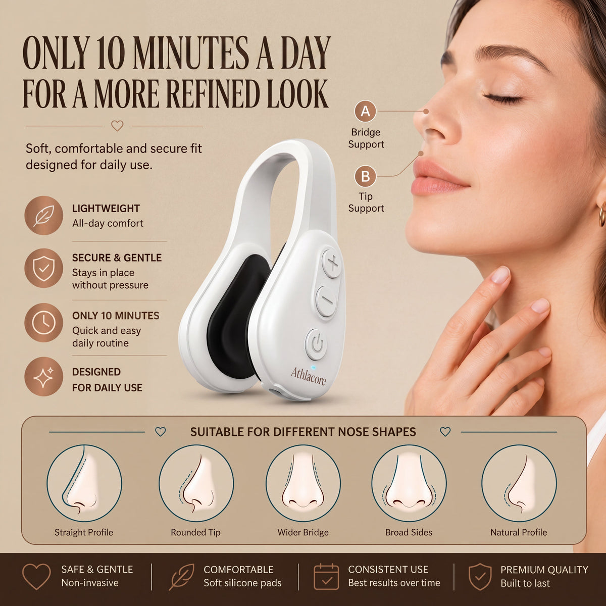 Athlacore Nose Sculpt — EMS Nose Lift Device