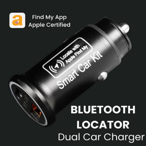Apple Find My Certified Bluetooth Locator & Dual Port Car Charger
