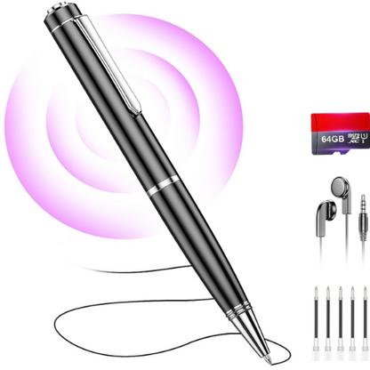 Professional Digital Voice Recorder Pen 64GB HD Audio Recording